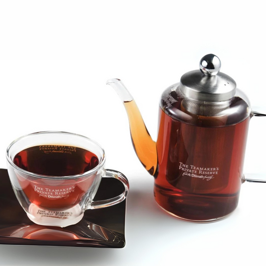 Dilmah The Teamaker's Private Reserve Glass Tea Cup & Saucer