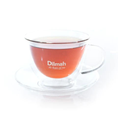 Dilmah Endane Double Wall Glass Cup & Saucer (220ml)