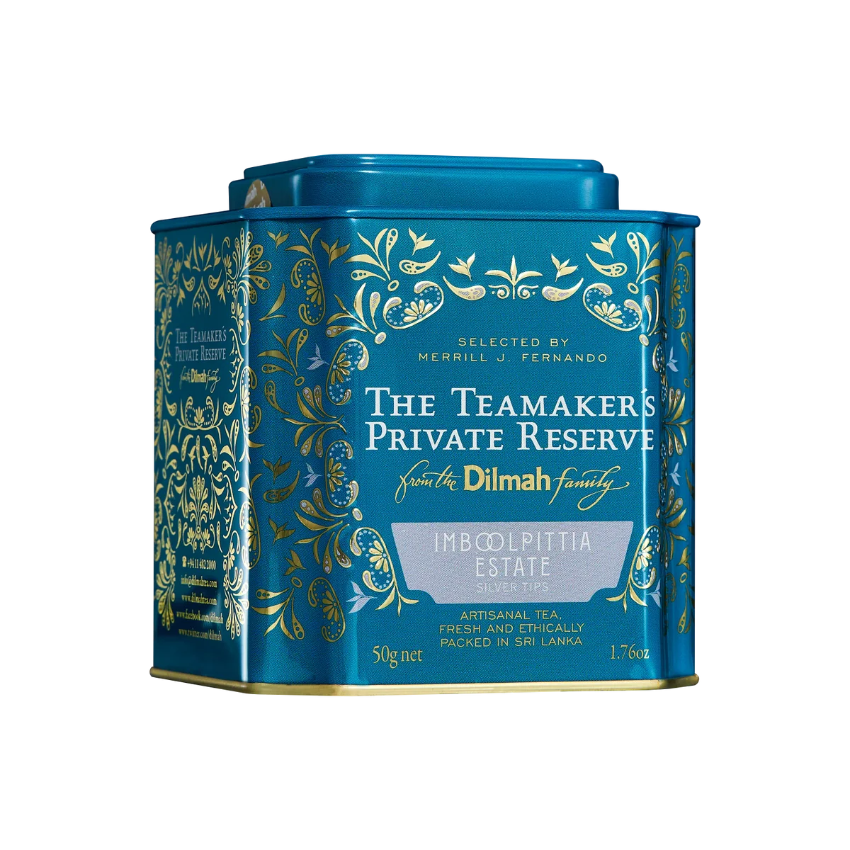 Dilmah The Teamaker's Private Reserve Imboolpittia Estate Ceylon Silver Tips White Tea Caddy - 50g Loose Leaf