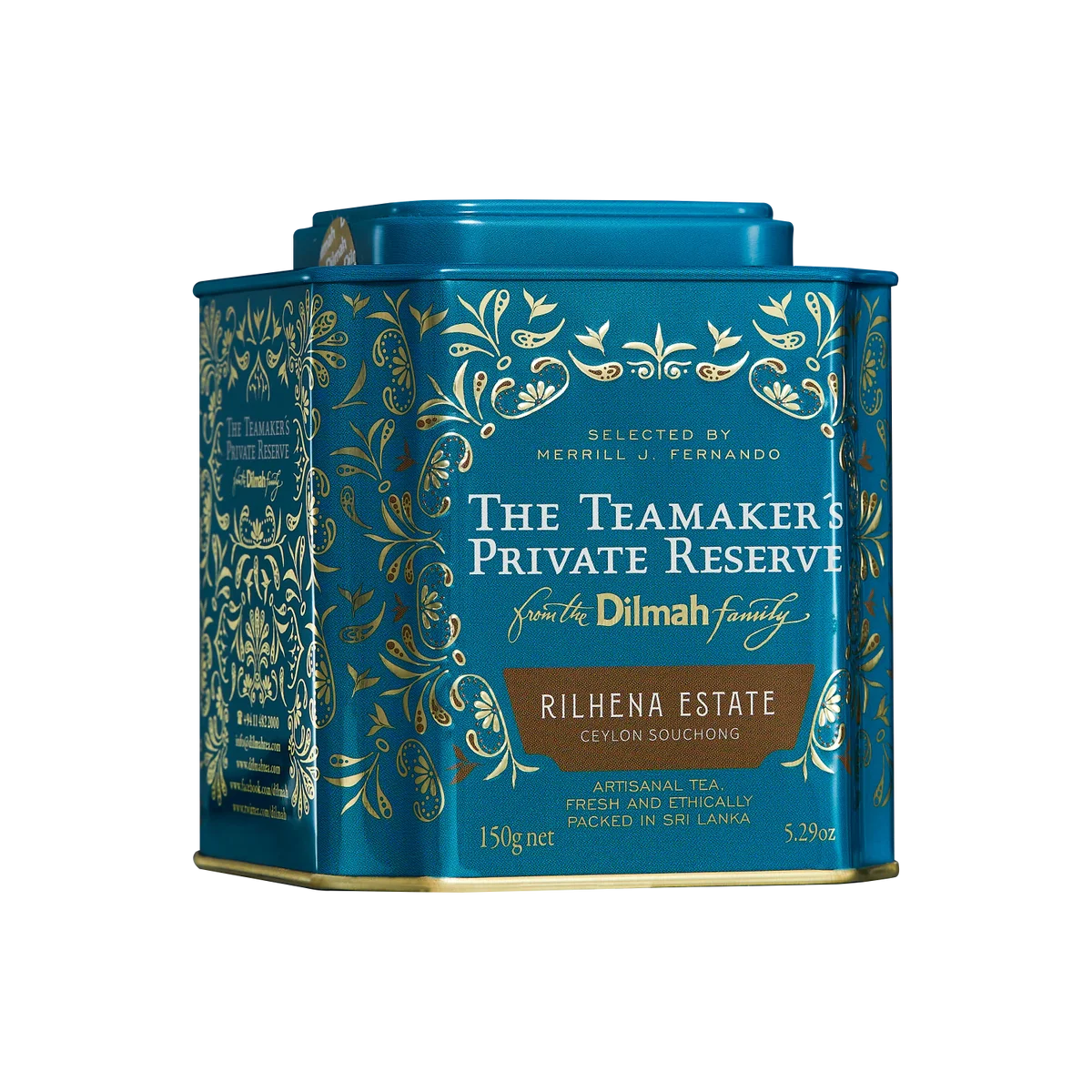 Dilmah The Teamaker’s Private Reserve Rilhena Estate Ceylon Souchong Black Tea Caddy – 150g Loose Leaf