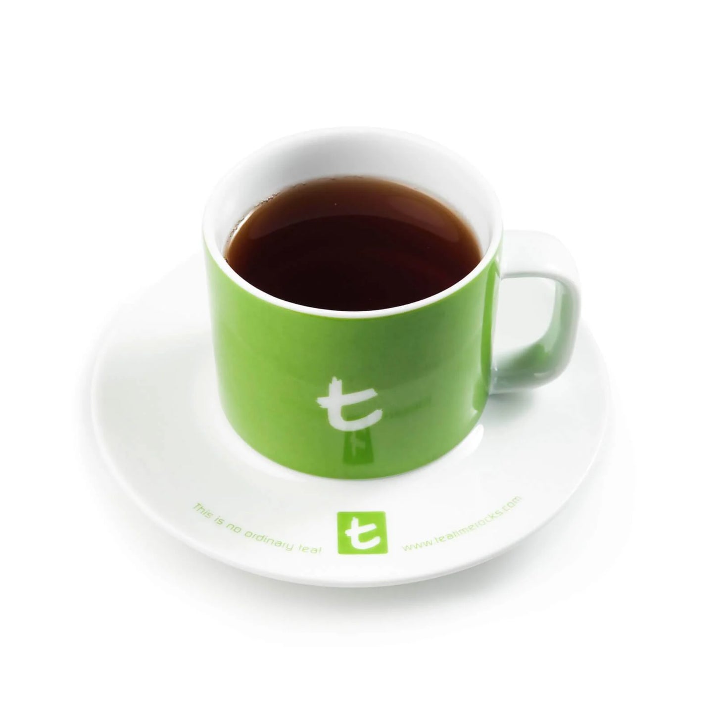 t-Series Mug & Saucer - 250ml (Sky Blue, Lime Green, Cherry Red)