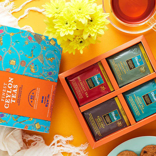 Dilmah Finest Ceylon Teas Variety Gift Pack - 40 Individually Wrapped Tea Bags