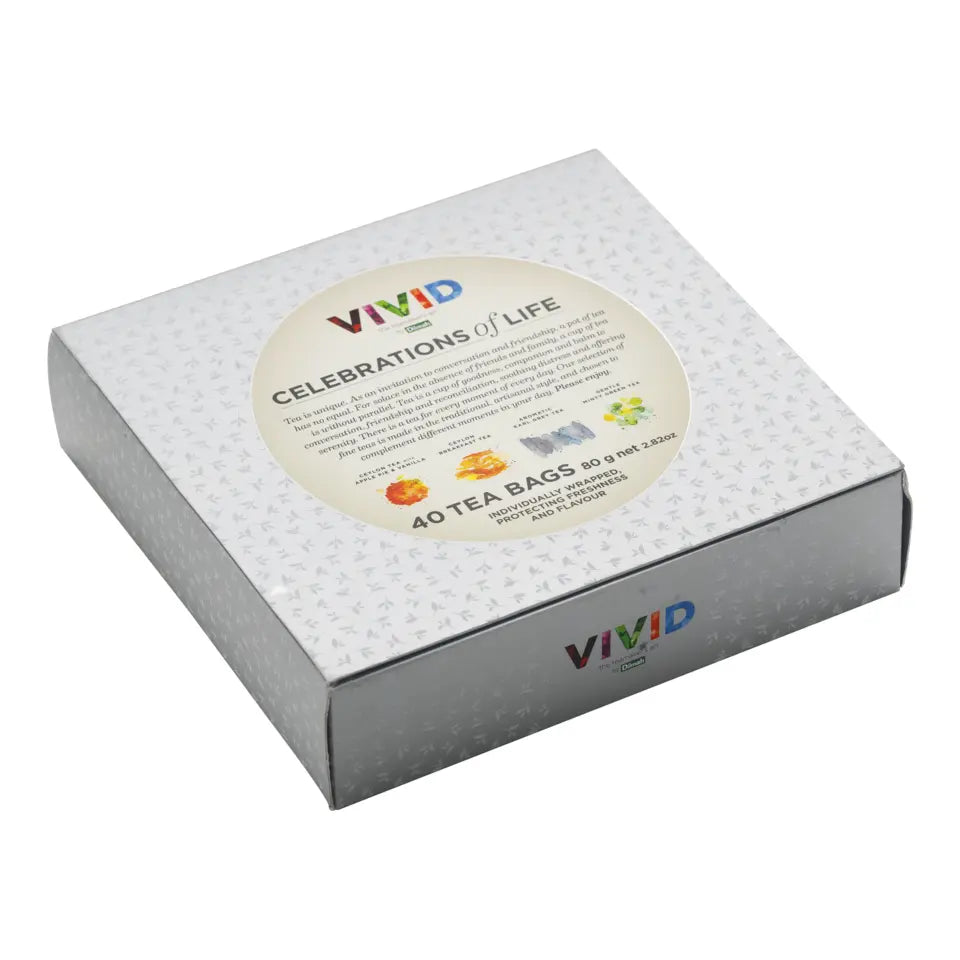 Vivid Celebrations Of Life Gift Pack 40 Enveloped Tea Bags