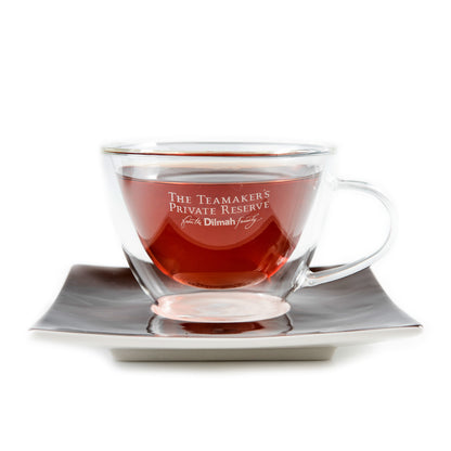 Dilmah The Teamaker's Private Reserve Glass Tea Cup & Saucer