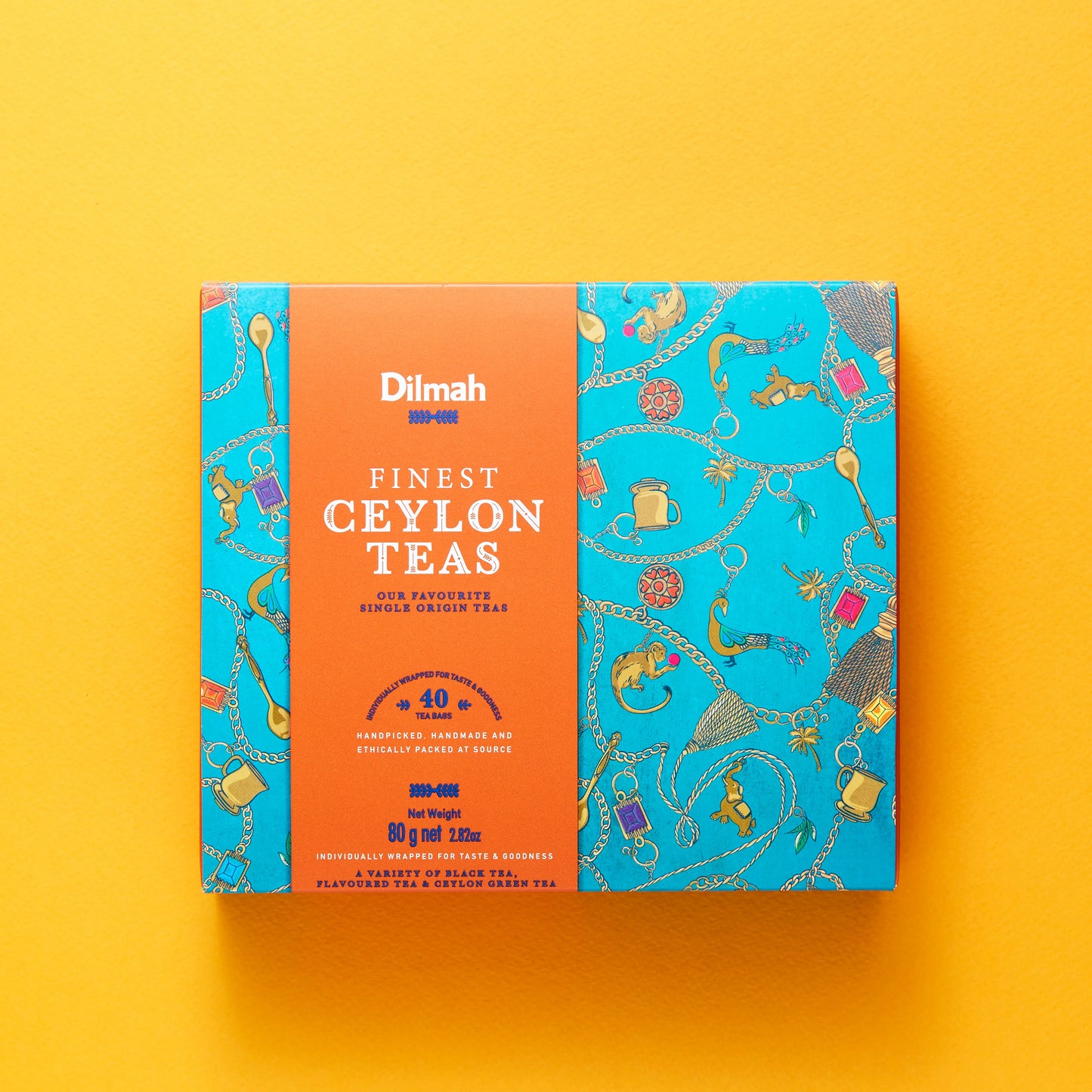 Dilmah Finest Ceylon Teas Variety Gift Pack - 40 Individually Wrapped Tea Bags