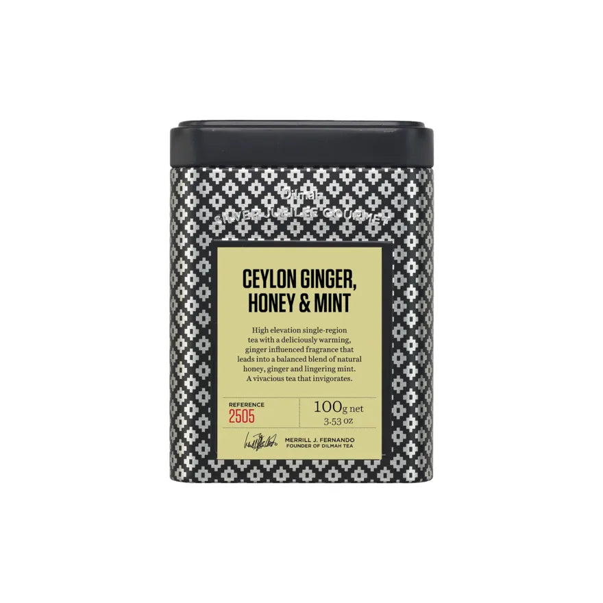 Dilmah Silver Jubilee Gourmet Ceylon Ginger, Honey & Mint Tea – Loose Leaf