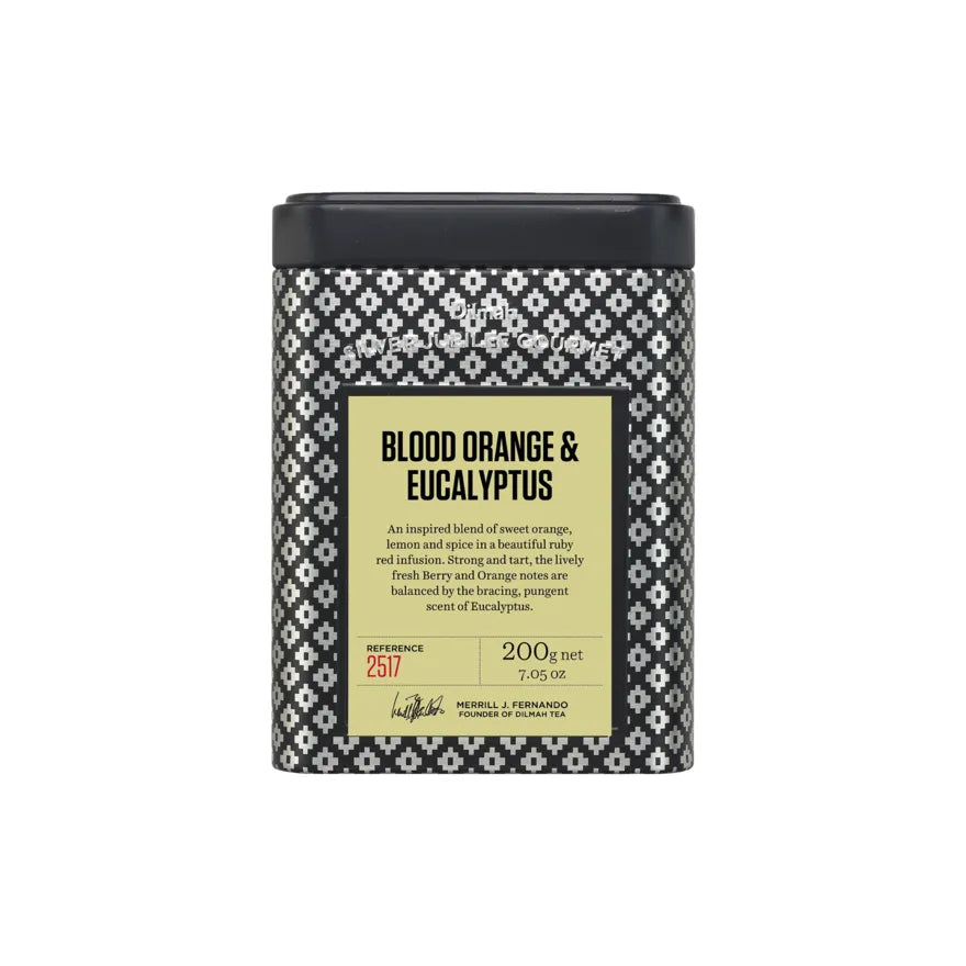 Dilmah Silver Jubilee Gourmet Blood Orange & Eucalyptus Tea – 200g tin caddy