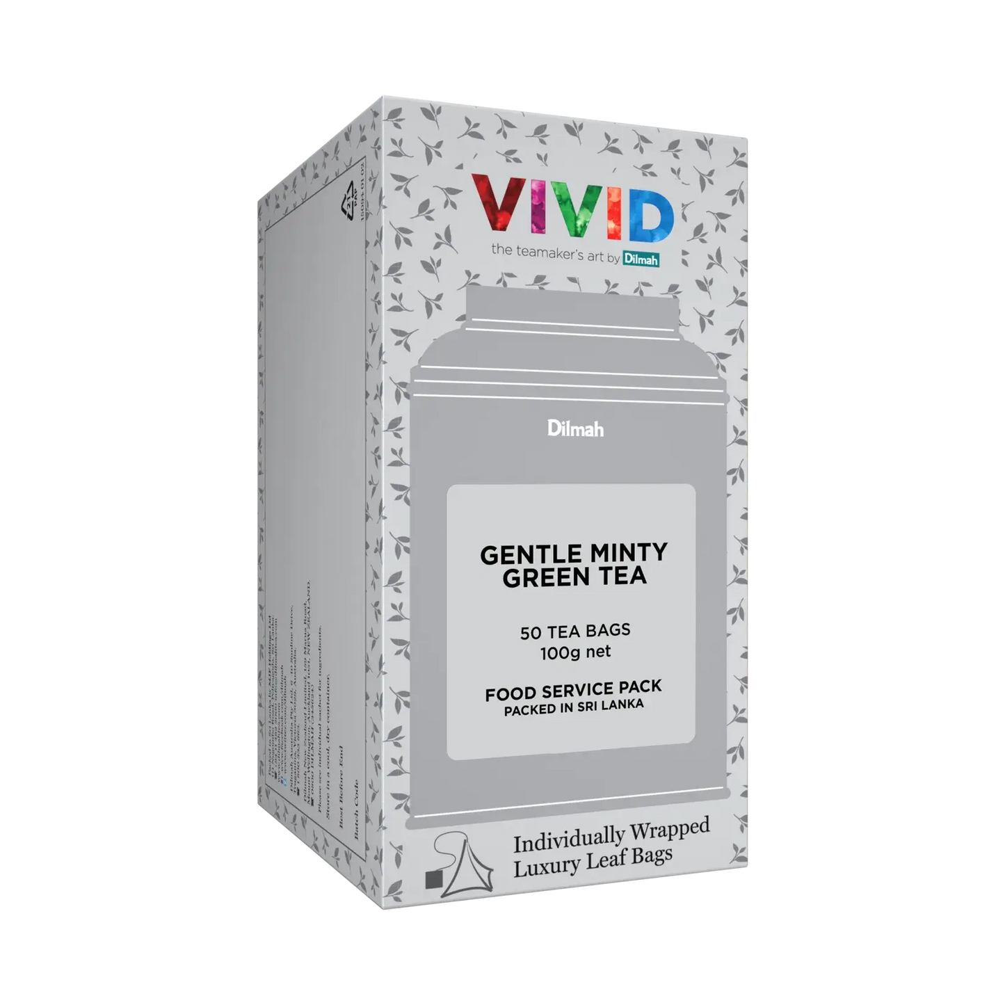 Dilmah VIVID Gentle Minty Green Tea – 50 Teabags