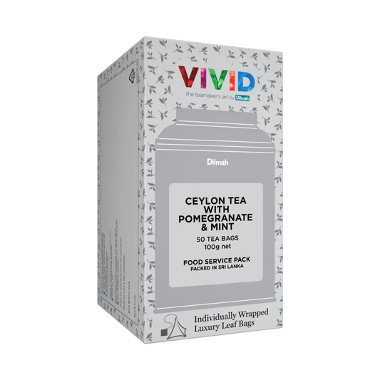 Dilmah VIVID Ceylon Tea with Pomegranate and Mint - 50 Tea Bags