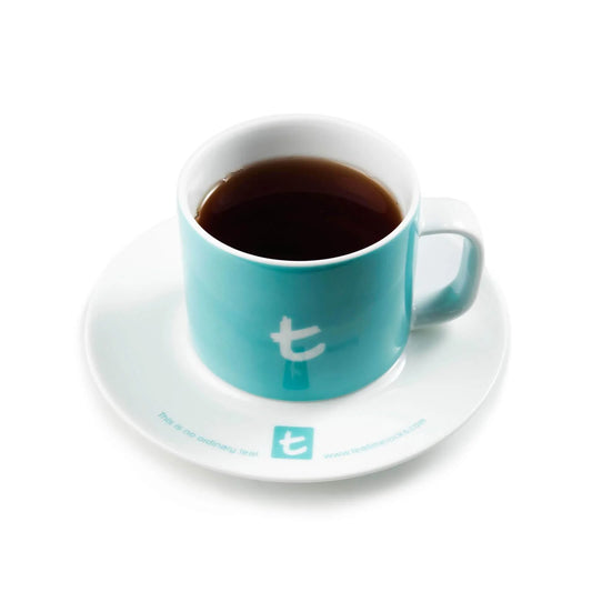 t-Series Mug & Saucer - 250ml (Sky Blue, Lime Green, Cherry Red)