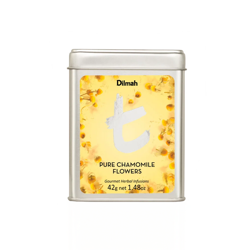 Dilmah t-Series Pure Chamomile Flowers Loose Leaf Tea Tin Caddy