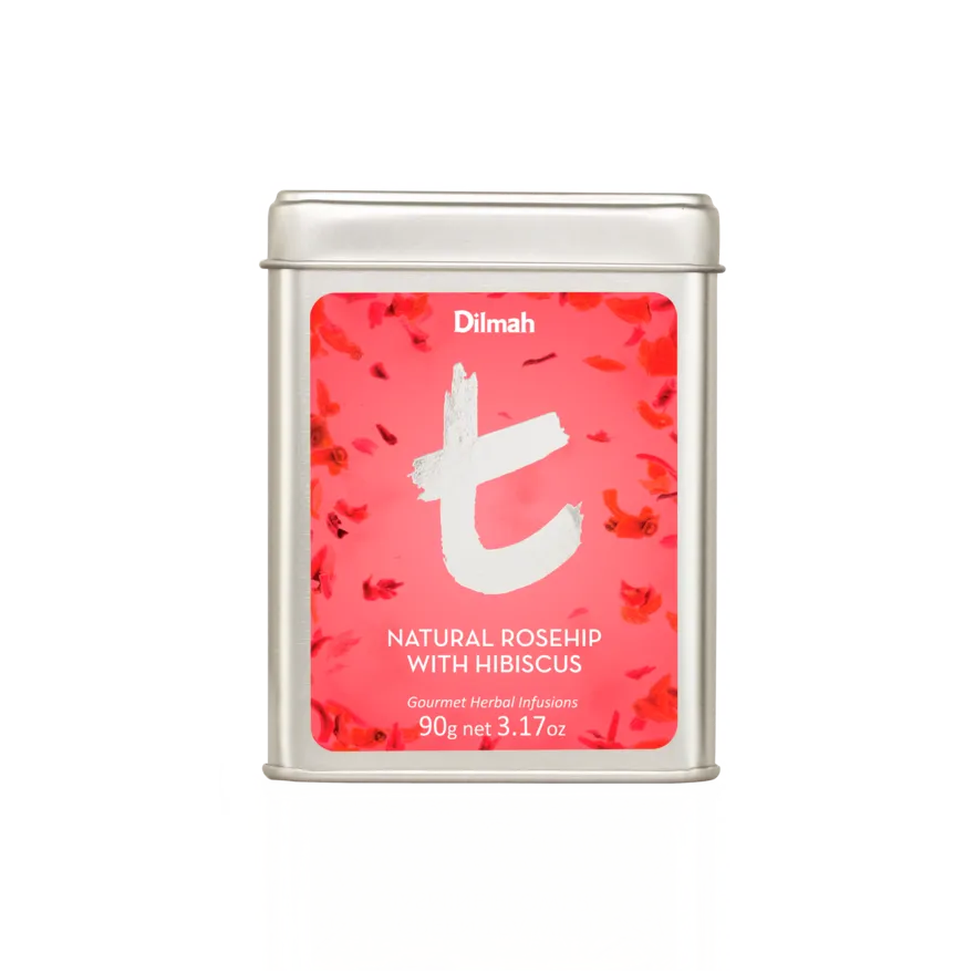 Dilmah t-Series Natural Rosehip with Hibiscus – 90g tin caddy